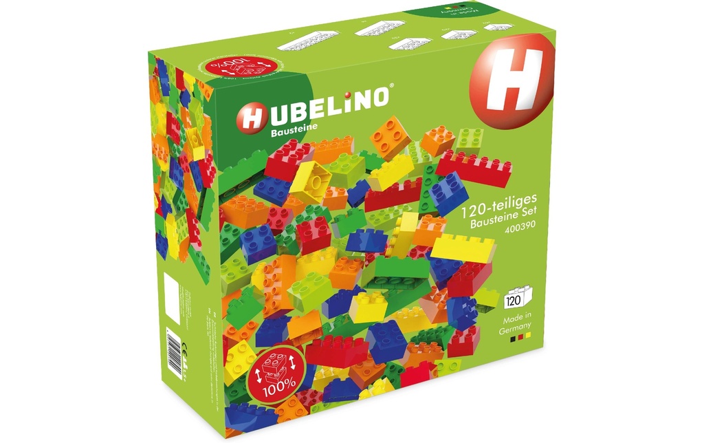 Hubelino Accessoires pour circuits de billes Set de briques 120 pièces