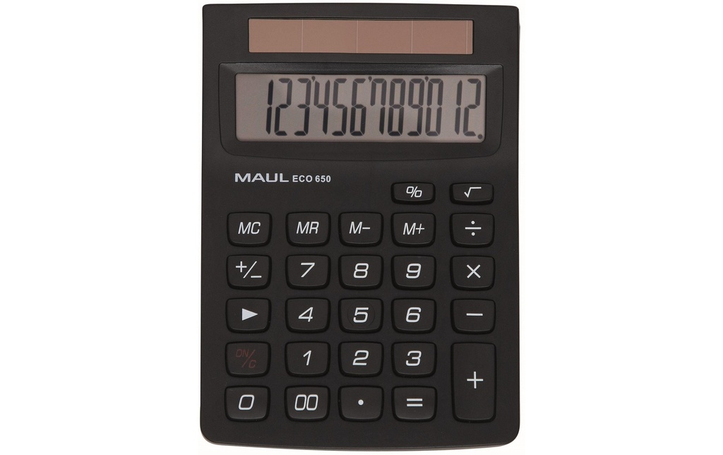 Maul Calculatrice ECO 650, 12 chiffres, noir