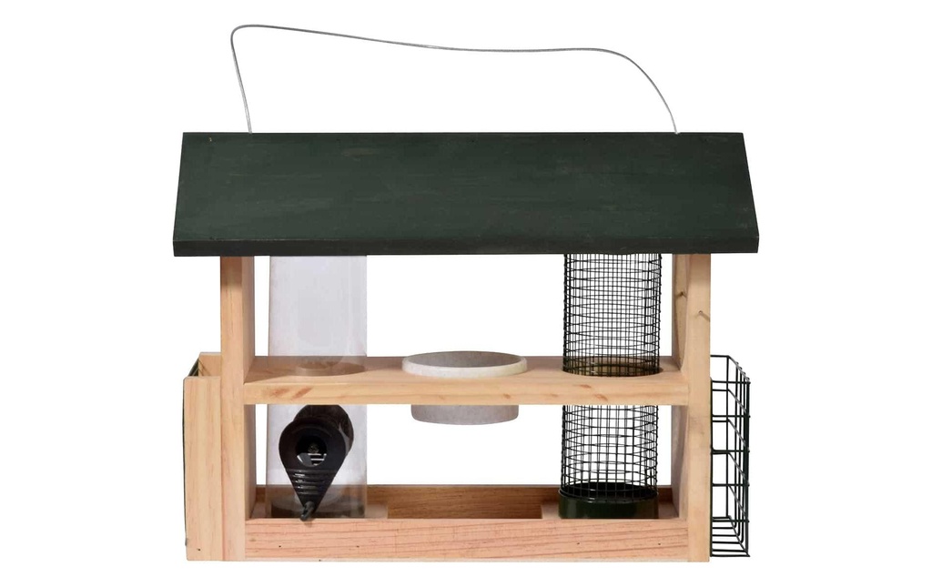 dobar Mangeoire pour oiseaux 7 en 1, 39 x 19 x 29 cm, bois