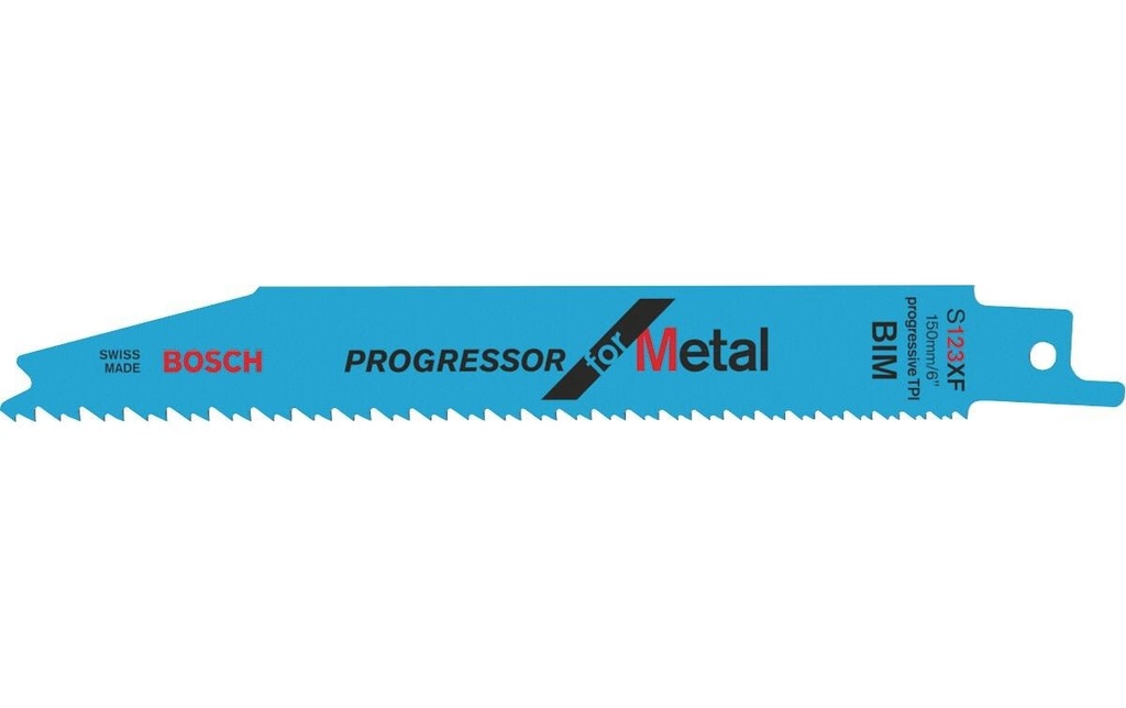 Bosch Professional Lame de scie sabre S 123 XF Progressor for Metal, 100 pièces