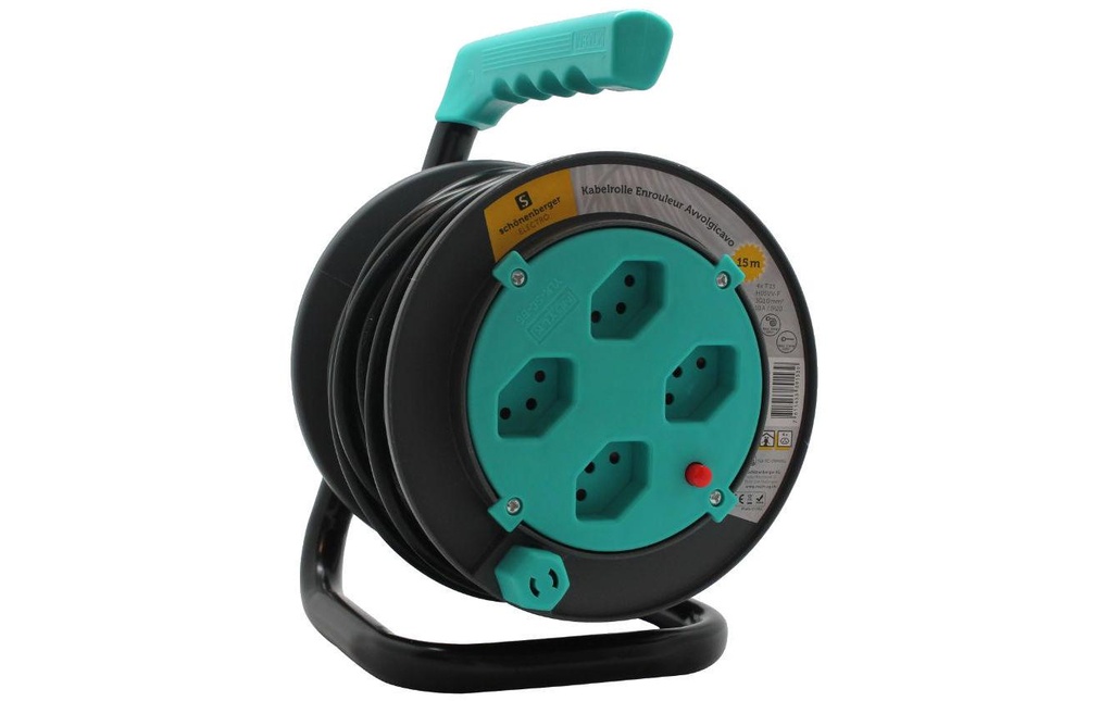 Schönenberger Bobine de câble 15 m turquoise