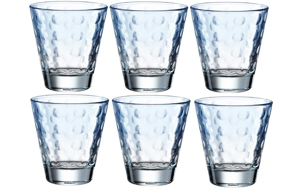 LEONARDO Verre Optic Pastell 215 ml, 6 Pièce/s, Bleu