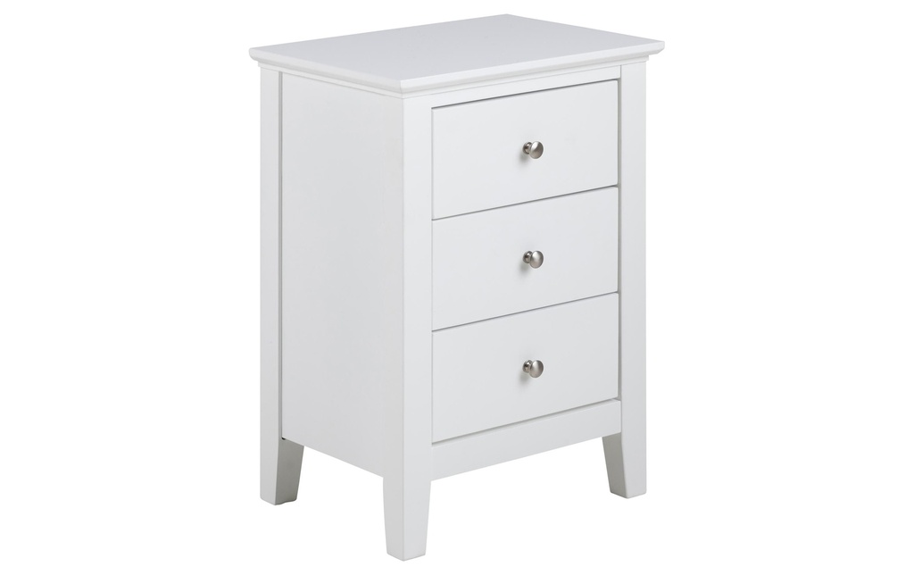 AC Design Table de nuit Linnea 45 cm x 62.8 cm, Blanc brillant