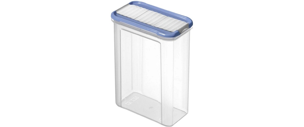 Rotho Boîte à provisions Domino 1.5 l, Bleu/Transparent