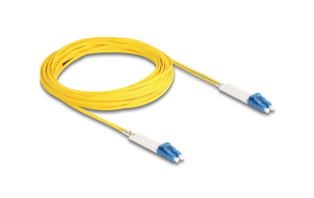 Delock Câble patch à fibre optique Singlemode LC – LC, OS2, Duplex, 10 m