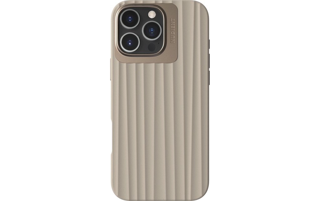 Nudient Coque arrière Bold MagSafe iPhone 16 Pro Max Linen Beige