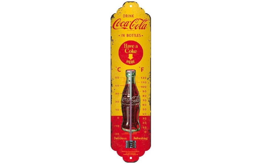 Nostalgic Art Thermomètre Coca-Cola 6.5 x 28 cm