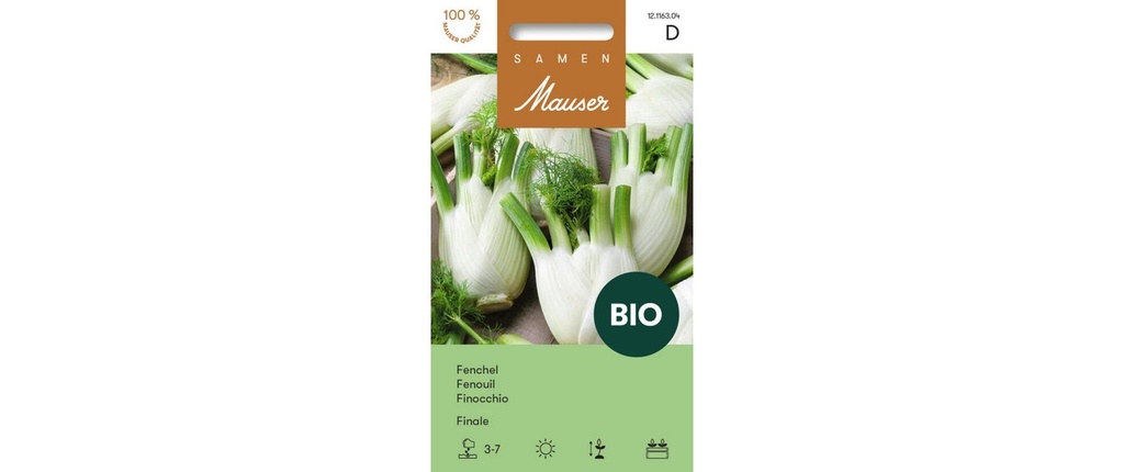 Samen Mauser Semence Finale de fenouil BIO