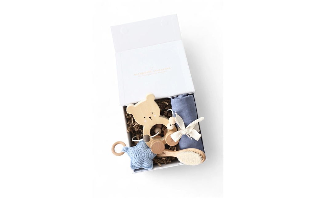 Oykami Coffret cadeau pour bébé «Helsinki» ourson Bleu