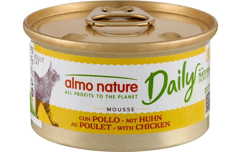 Almo Nature Alimentation humide Daily Mousse au poulet, 85 g