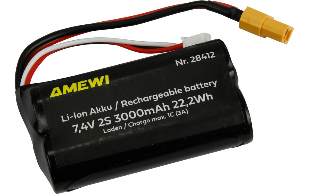 Amewi Batterie RC Li-Ion 2S 7.4 V 3000 mAh XT60