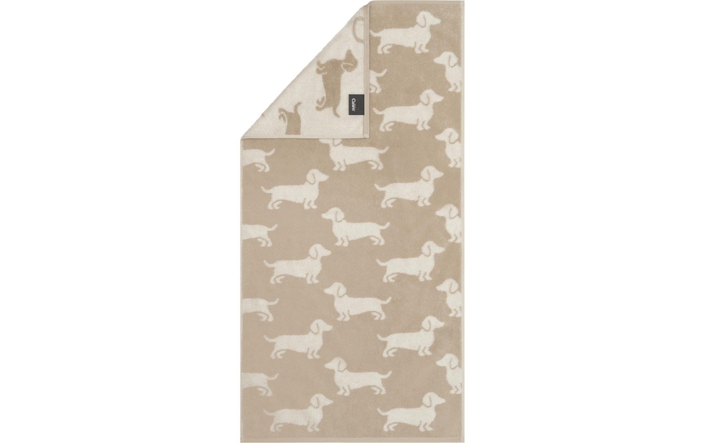 Cawö Serviette We Love Dogs Dogs, 50 x 100 cm, Beige