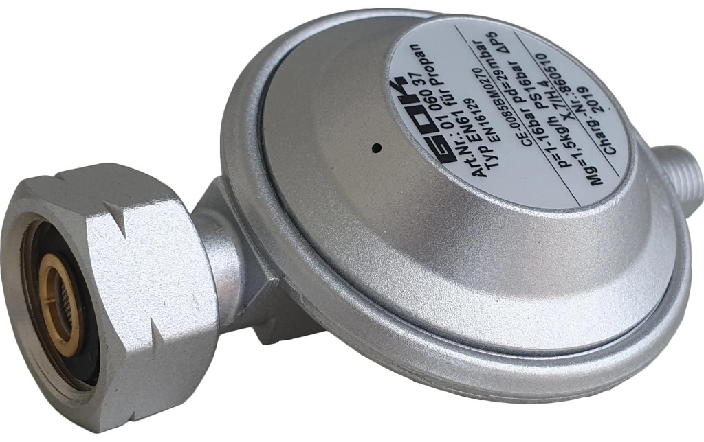 Outwell Régulateur de gaz Typ EN61, Sortie droite, 1.5 kg/h, 30 mbars