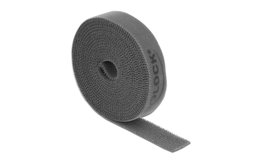 Delock Bande auto-agrippante 2 m x 15 mm gris