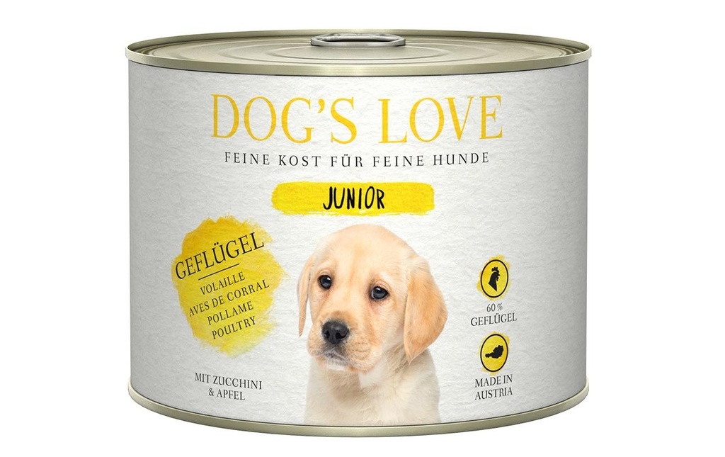 Dog's Love Alimentation humide Junior Volaille 200 g