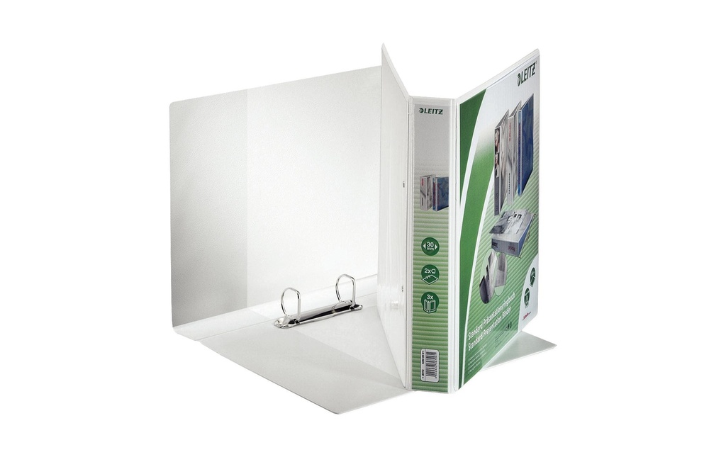 Leitz Classeur à anneaux Standard 4 cm, Blanc