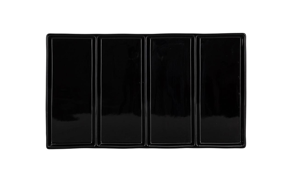 Nouvel Assiette à fondue Rettangolo, Noir, 39 x 23 x 2.5 cm