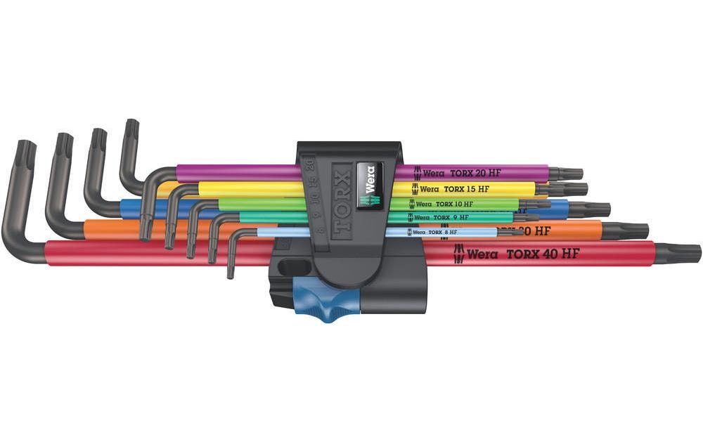 Wera Jeux de clés coudées T8-T40 coloré HF long