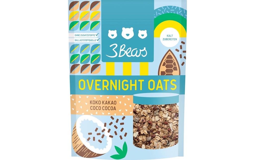 3Bears Overnight Oats – Coco cacao 400 g