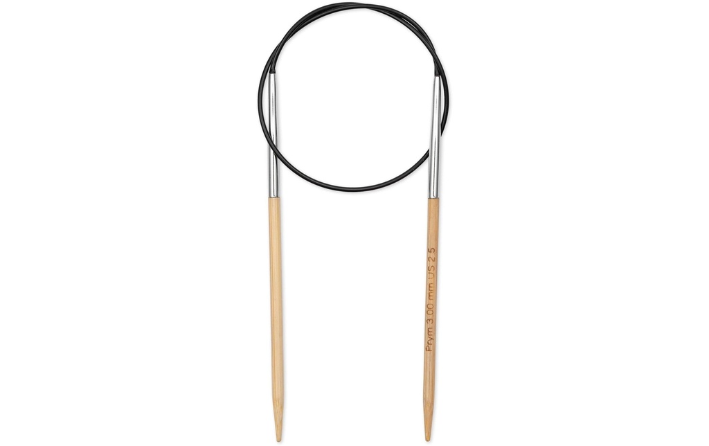 Prym 1530 Aiguille à tricoter circulaire BAMBUS 3.00 mm, 40 cm
