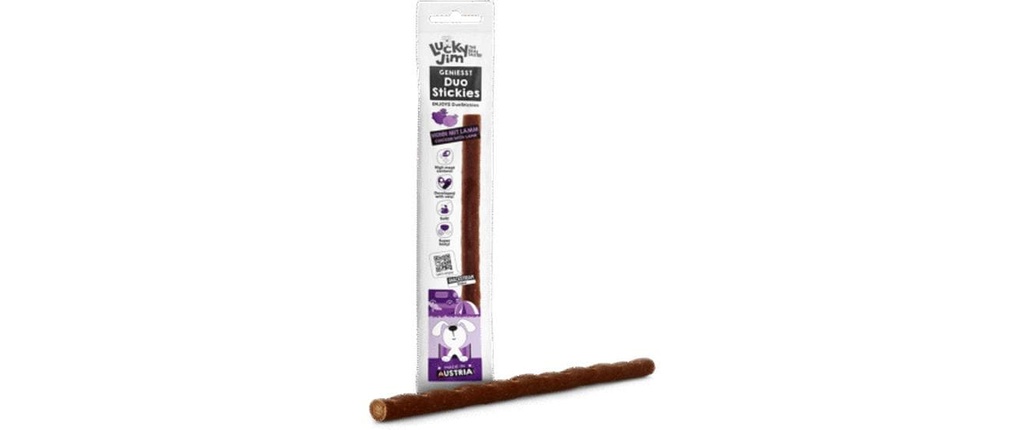 Lucky Jim Friandise DuoStickies Poulet avec agneau 15 g