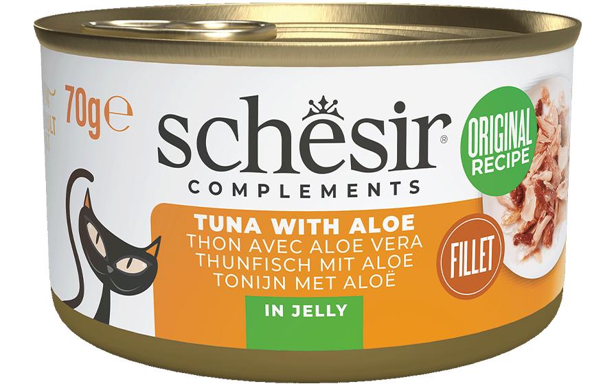 Schesir Alimentation humide Thon et gelée d'aloès 70g