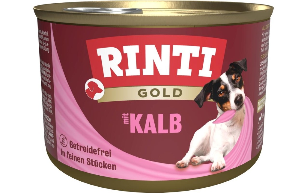 Rinti Alimentation humide Boîte or avec veau, 185 g