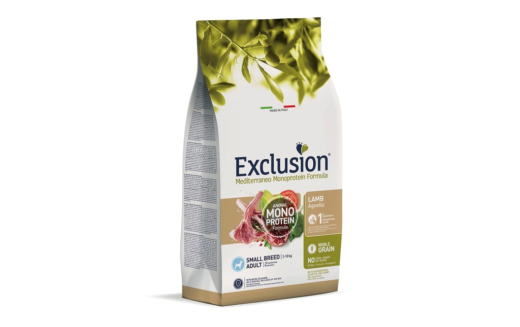 Exclusion Alimentation sèche Adulte petit agneau, 2 kg