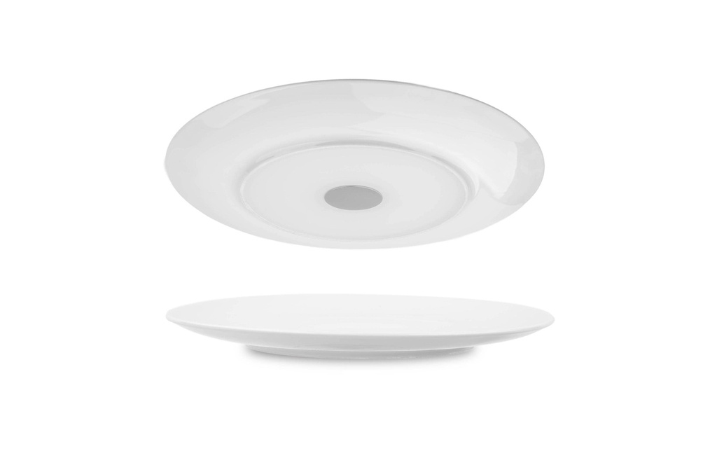 Silwy Assiette en porcelaine magnétique 26 cm Blanc