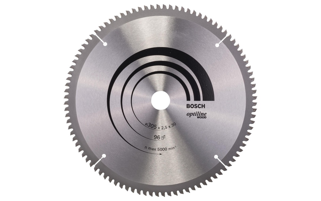 Bosch Professional Lame de scie circulaire Optiline Wood, 305 x 30 x 2.5 mm, Z 96