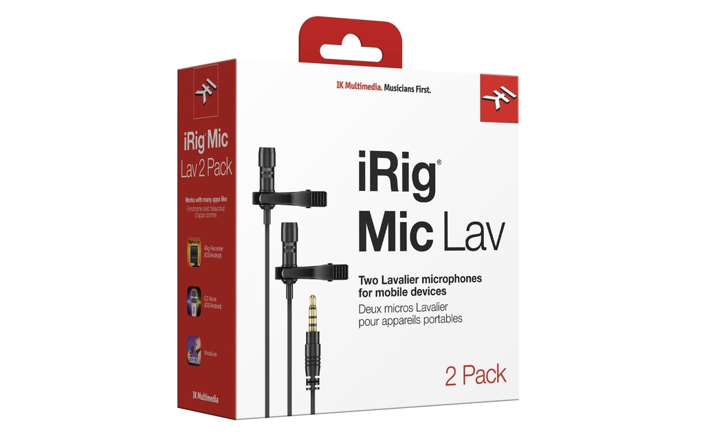 IK Multimedia Microphone iRig Mic Lav Ensemble de 2