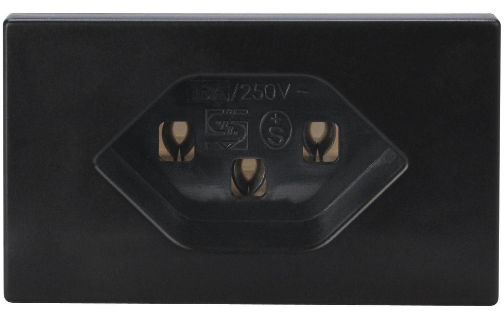 STEFFEN Prise de courant FLF 1x T23, noir