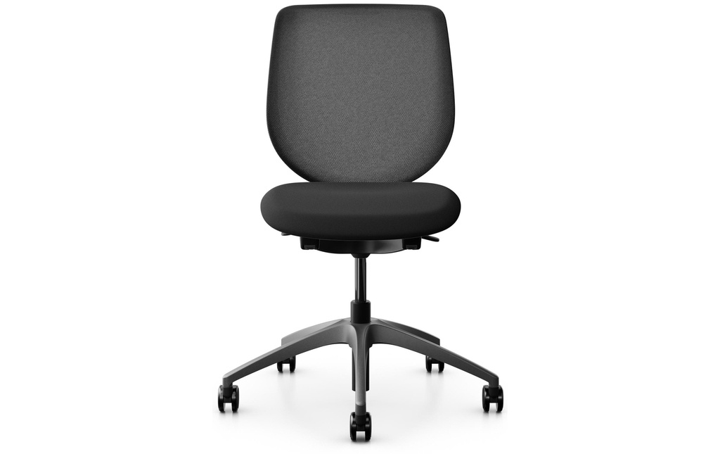 Giroflex Chaise de bureau 313 avec dossier résille, sans accoudoirs, noir