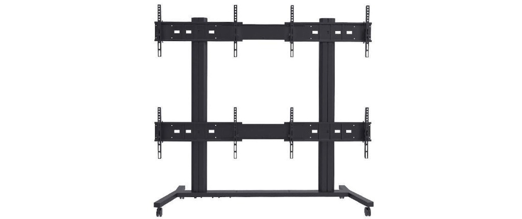 Multibrackets Trolley TV Video Wall Stand 4-Screens 9710 Noir