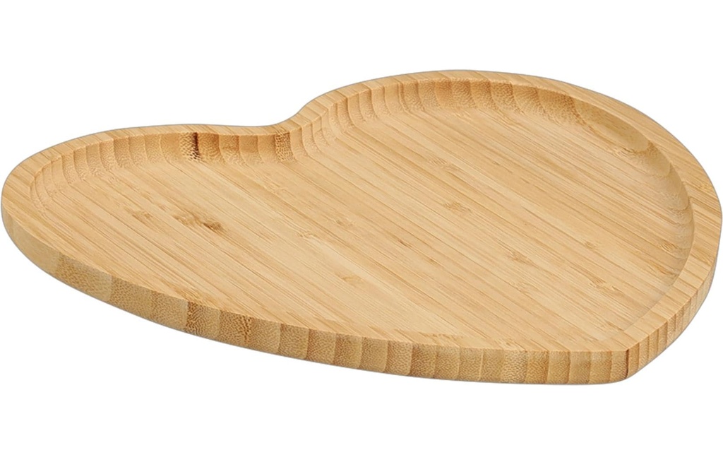 Zeller Present Plateau de service Cœur 27 x 25 cm, bambou