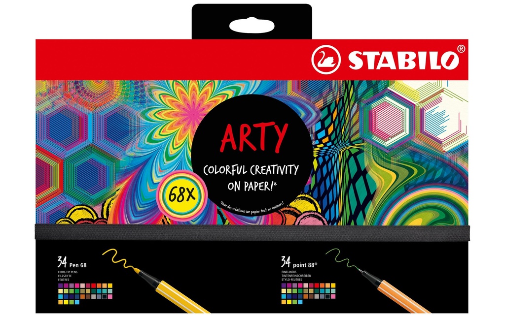 STABILO Pen 68 & Point 88 ARTY Set de 68