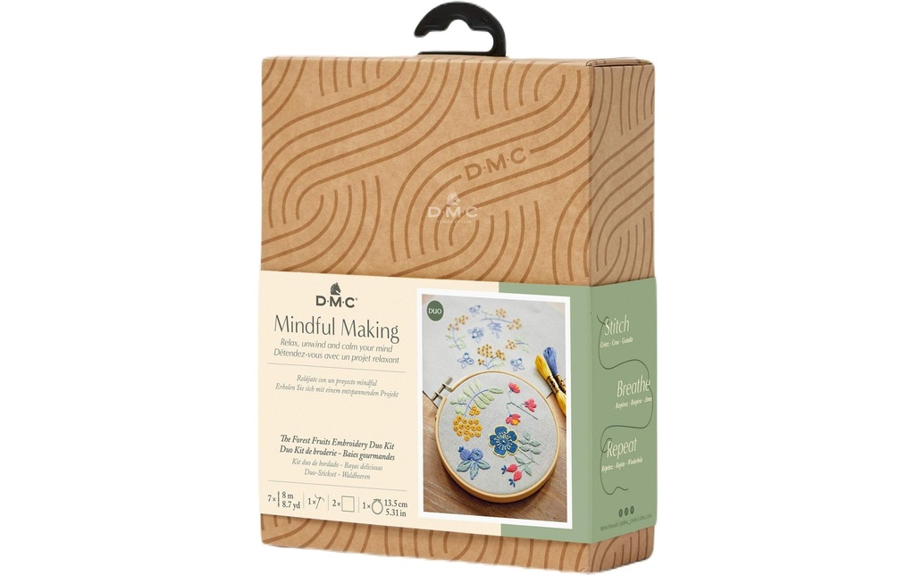 DMC Set de broderie Mindful Making Duo Baies des bois, Ø 15.7 cm