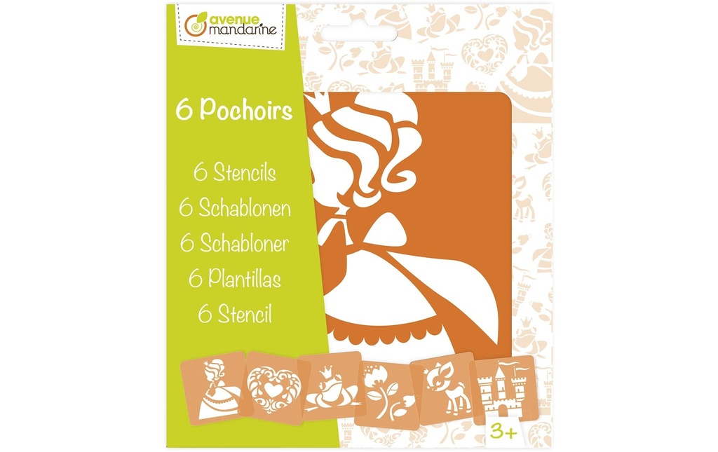 Avenue Mandarine Gabarit 15 x 15 cm, Princesse