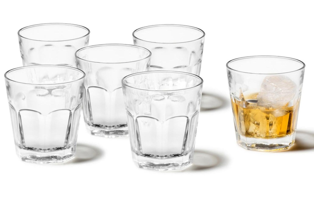 LEONARDO Verre à whisky Rock 250 ml, 6 Pièce/s, Transparent 