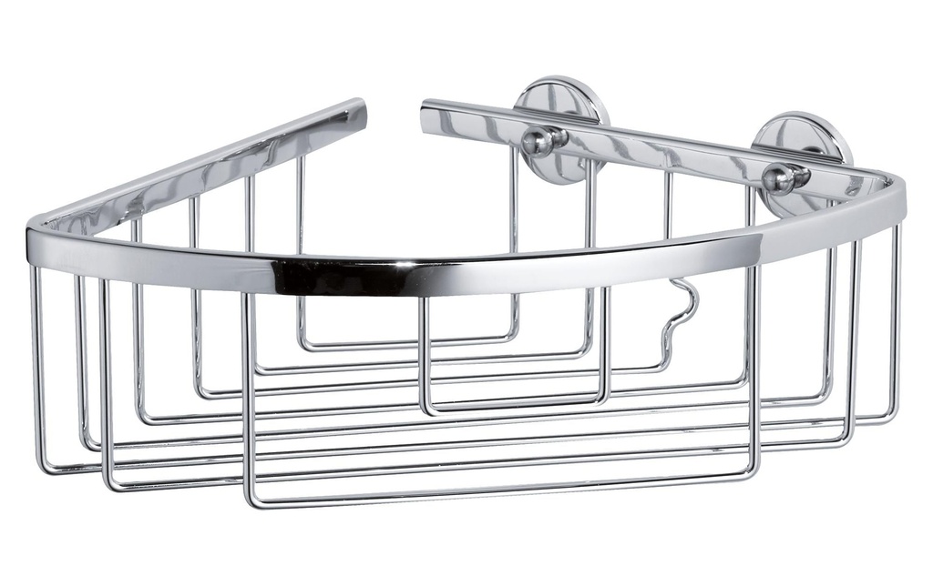 tesa Supports pour ustensiles de salle de bains Aluxx  Panier de rangement d'angle, chromé