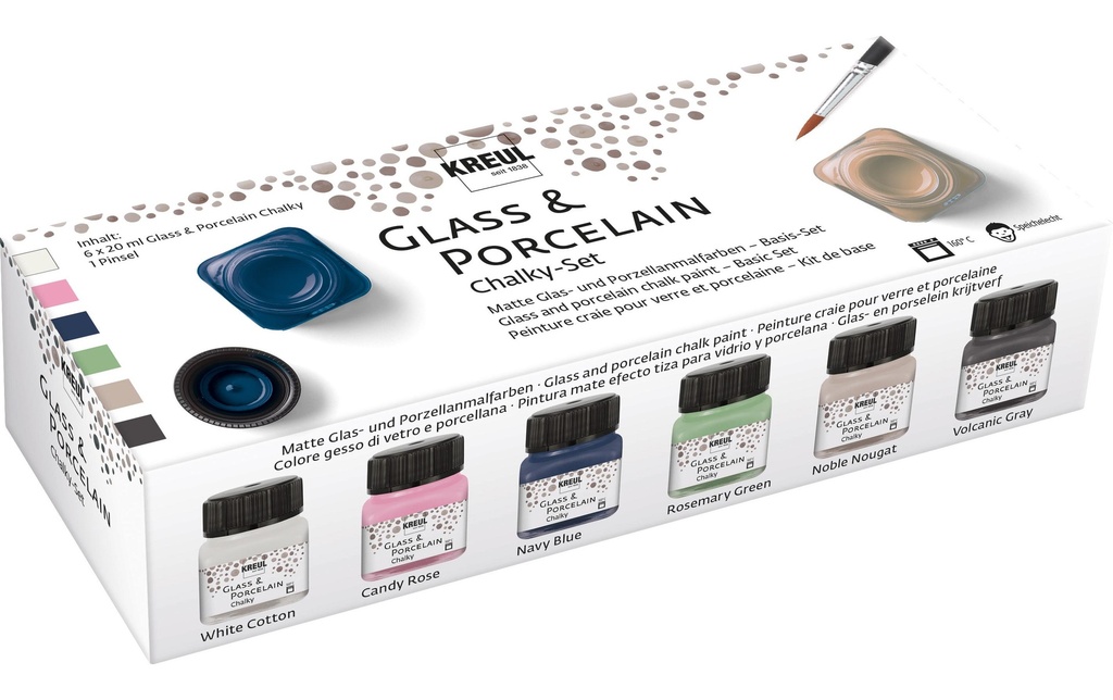 Kreul Peinture pour verre et porcelaine 6 x 20 ml