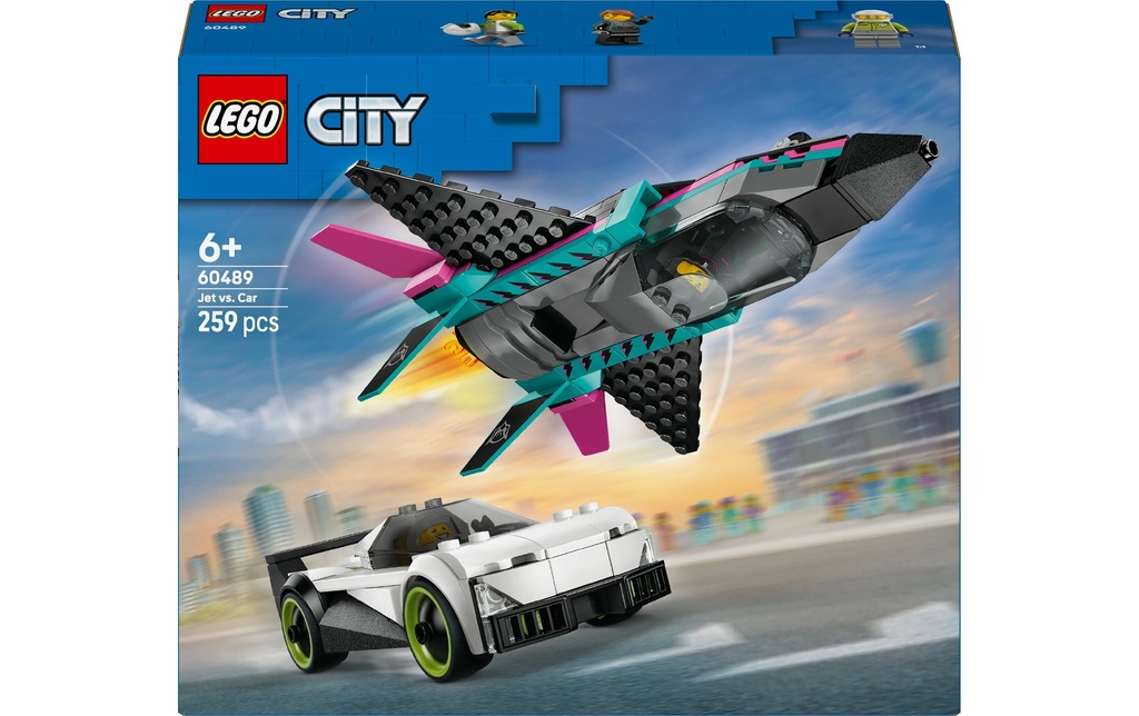 LEGO® City Le jet contre la voiture 60489
