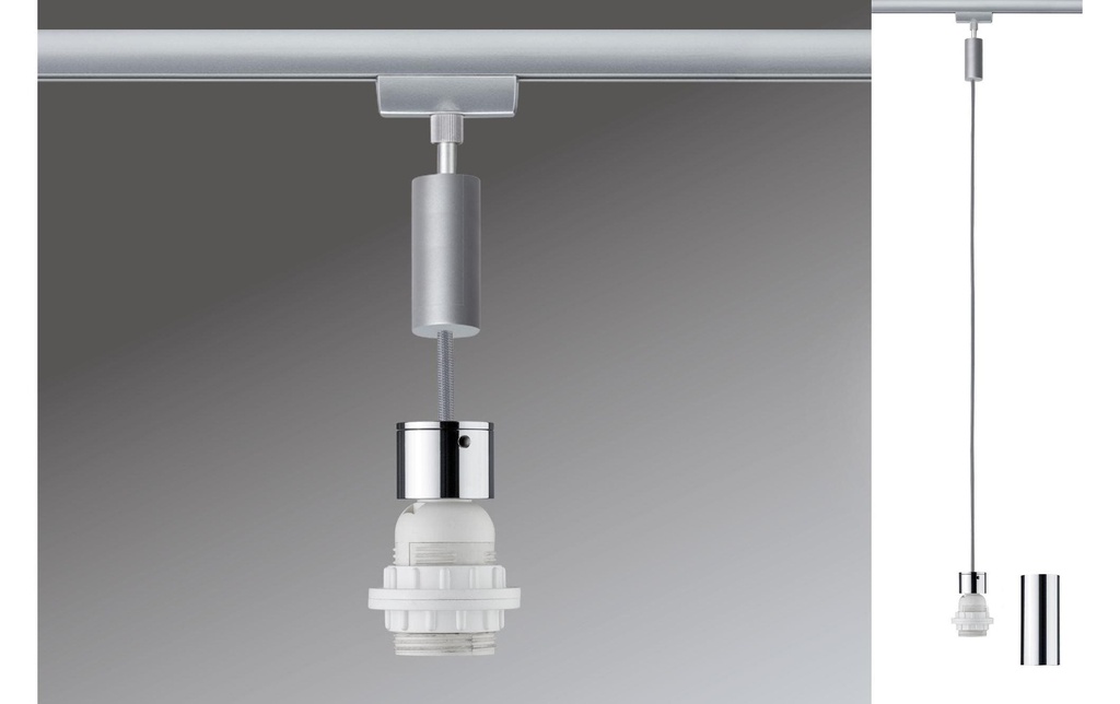 Paulmann Lampe suspendue Urail 2Easy Basic, 1xE27, 20 W, chrome/chrome