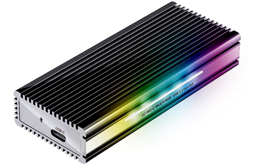 LC-Power Boîtier externe LC-M2-C-MULTI-RGB M2