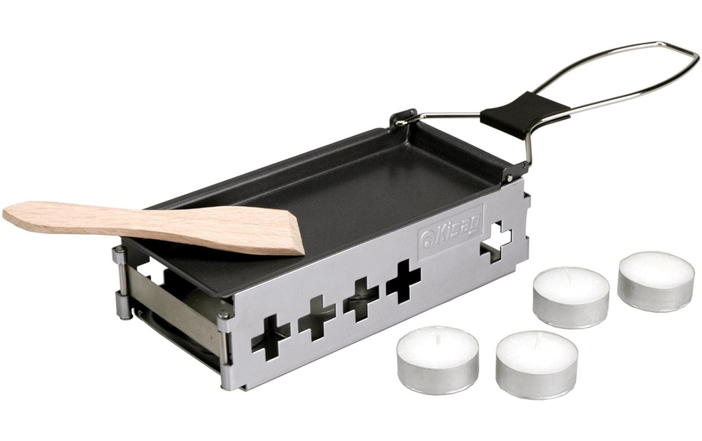 Kisag Raclette à bougie chauffe-plat Candle light to go Argenté