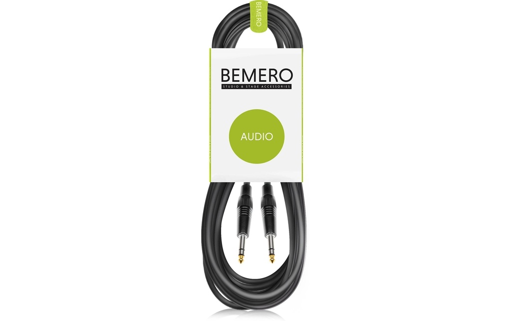 Bemero Câble audio 6.3 Cliquets - 6.3 Cliquets 10 m, Noir