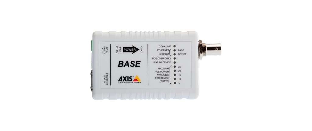 Axis Convertisseur PoE+ T8640 PoE+ sur base de câble coaxial et module de dispositif