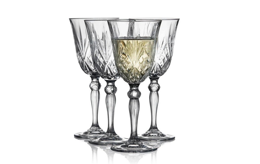 Lyngby Verre à vin blanc Melodia 210 ml, 4 Pièce/s, Transparent