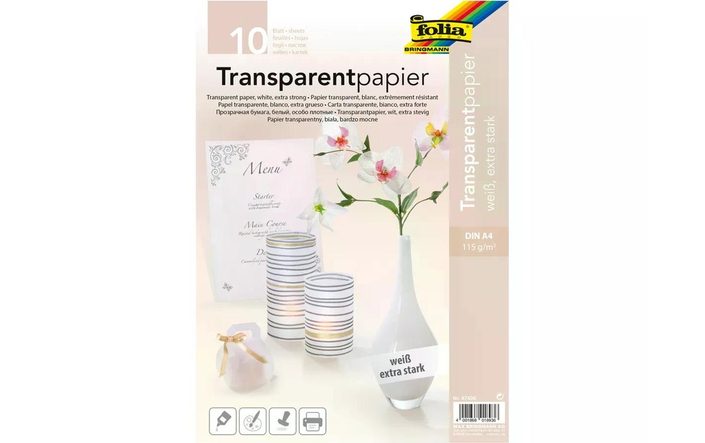 FOLIA Papier calque A4 blanc (10 pces)