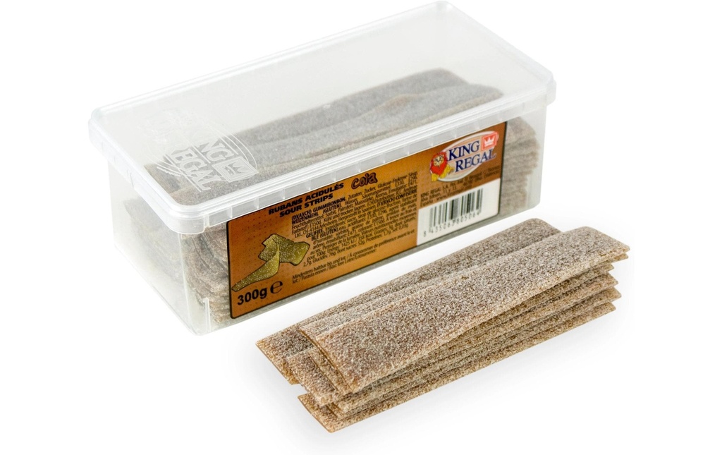King Regal Bonbons gommeux Mini Sour Strips Cola 300 g